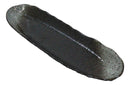 Pack Of 3 Charcoal Grey Tone Hakumu Wavy Oblong Long Serving Platter 13.25"L