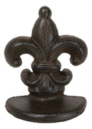 Rustic Vintaged Royal French Fleur De Lis Emblem Doorstop Door Wedge Porter