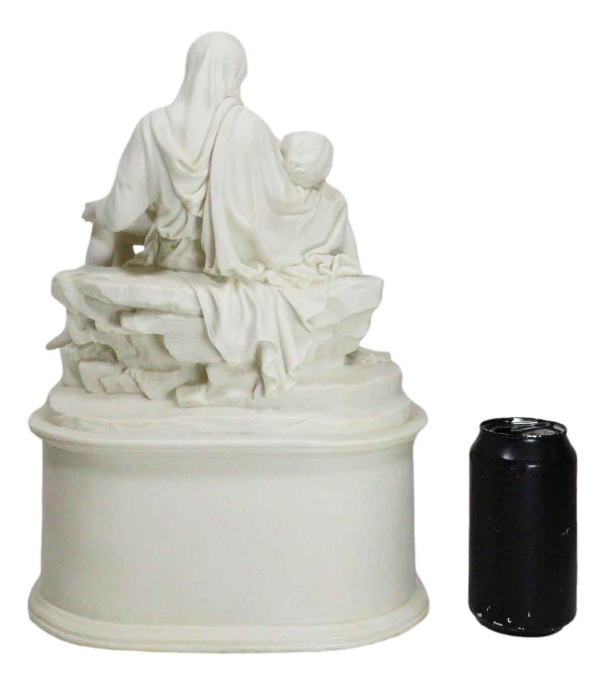 Ebros Gift White Catholic La Pieta Cremation Urn Devotional Figurine 14.75"Tall 300 Cubic Inches Capacity Bottom Load Feature - Ebros Gift