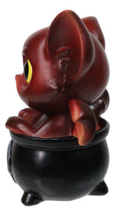 Red Scarlex Drake Potion Pals Small Baby Dragon Imp Sitting in Cauldron Figurine