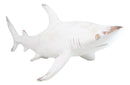 Nautical Ocean Marine Great White Shark Swimming Antiqued White Figurine 19.5"L