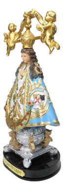 Our Lady of San Juan De Los Lagos with Golden Crown And Angels Figurine 8"H