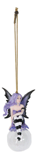 Evangeline Violet Flora Bubble Rider Fairy Ornament Amy Brown Holiday Collection