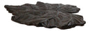 Pack of 3 Rustic Cast Iron Leaf Stepping Stone Textured Botanical Garden Accent