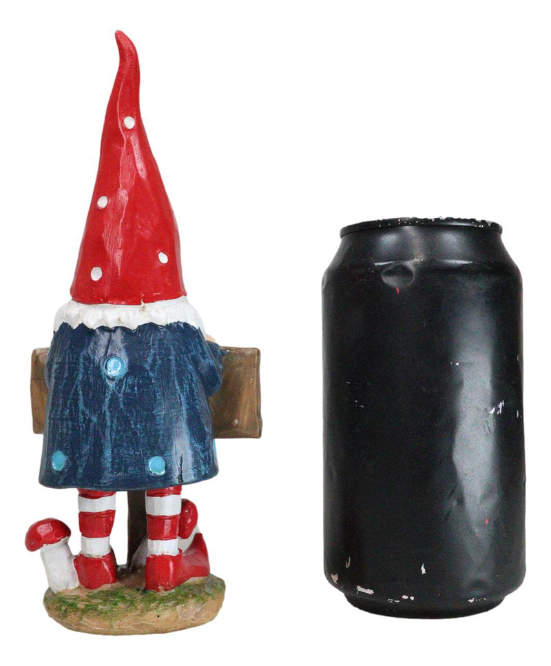 Whimsical Garden Mr Gnome By Toadstool Mushrooms Welcome Friends Sign Figurine