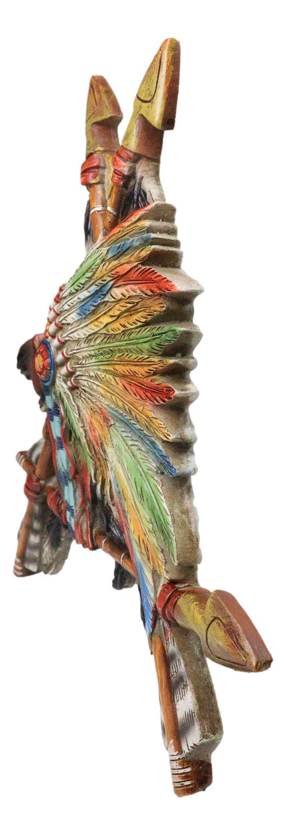 Native Tribal American Indian Chief Horse In Headdress With 3 Arrows Wall Decor