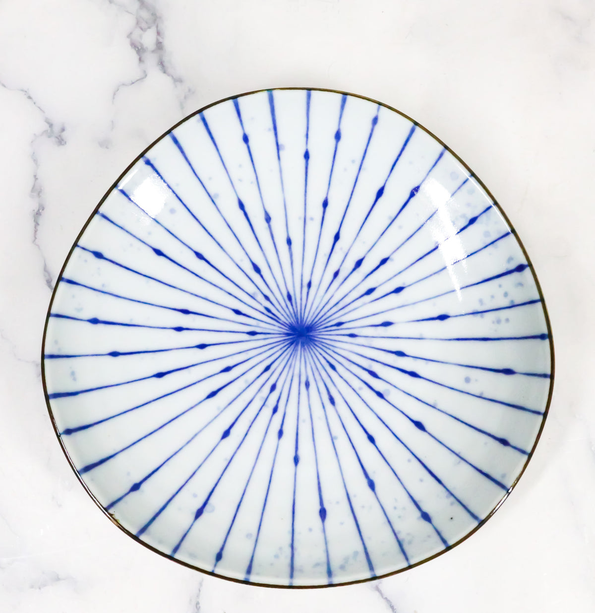 Pack Of 6 Fubuki Tokusa Made In Japan Round Flair Appetizer Shallow Bowls Plates