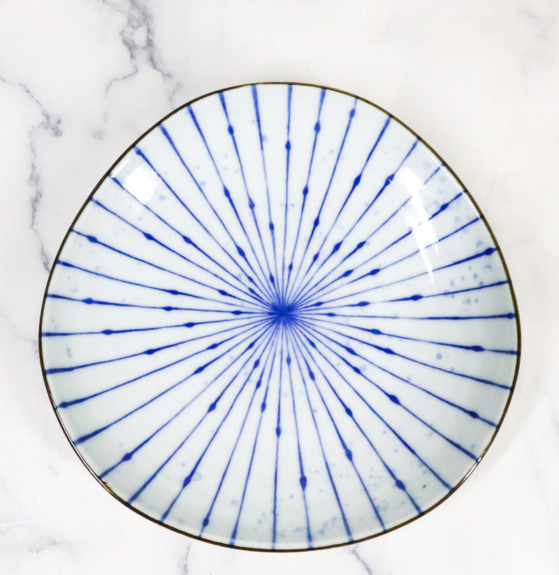 Pack Of 6 Fubuki Tokusa Made In Japan Round Flair Appetizer Shallow Bowls Plates