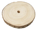 Pack Of 4 Unfinished Natural Wood Slices With Bark 8.25"D DIY Arts And Crafts