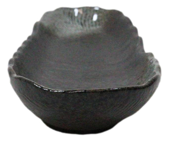 Pack Of 3 Charcoal Grey Tone Hakumu Wavy Oblong Long Serving Platter 13.25"L