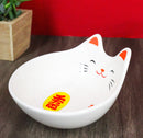 Pack Of 4 Maneki Neko Lucky Cat Small 4.75" D Appetizer Coupe Plate Dish Bowls