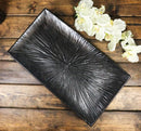 Pack Of 3 Kokuyo Black Modern Porcelain Long Rectangular Serving Platter 15"X8.5"