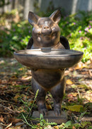 Rustic Country Angel Wings Pig Holding Trough Bird Feeder Or Bath Sculpture