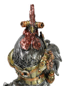 Steampunk Gearwork Robotic Cyborg Rooster Chicken In Battle Armor Figurine