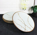 Pack Of 4 Made In Japan Soushun Sakura Round Porcelain Buffet Lunch Plates 10"D