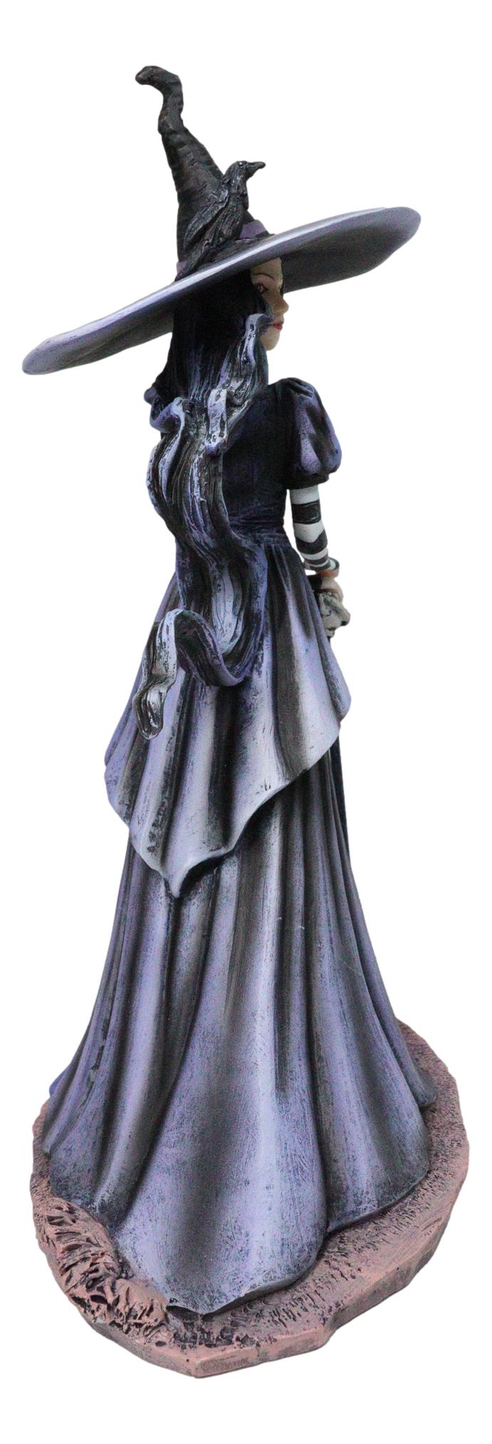 Amy Brown Halloween Pumpkin Gothic Ravenspell Crow Witch With Cane Figurine