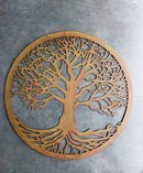Green 23"D Oversized Celtic Tree of Life Medallion Metal Wall Circle Plaque