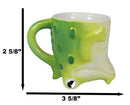 Topsy Turvy Ceramic River Alligator Crocodile Latte Juice Dessert Mini Mug Cup