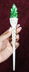 Wicca Green Crystal Gaia Earth Goddess Cosplay Magic Wand 9" Accessory Prop