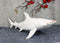 Nautical Ocean Marine Great White Shark Swimming Antiqued White Figurine 19.5"L