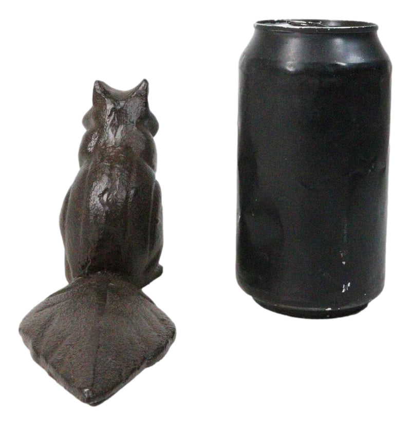 Rustic Cast Iron Standing Chipmunk Squirrel with Long Tail Door Stopper Wedge