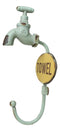 Set Of 2 Cast Iron Vintage Old Fashioned Spigot Faucet Towel Coat Wall Hooks