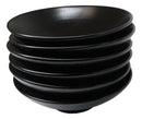 Pack Of 6 Black Kokuyo Ceramic Collection Large Ramen Soup Dinner Bowl 36oz 9"D