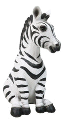 Wildlife Nature Safari Savanna Equid Zebra Horse Foal Sitting Figurine