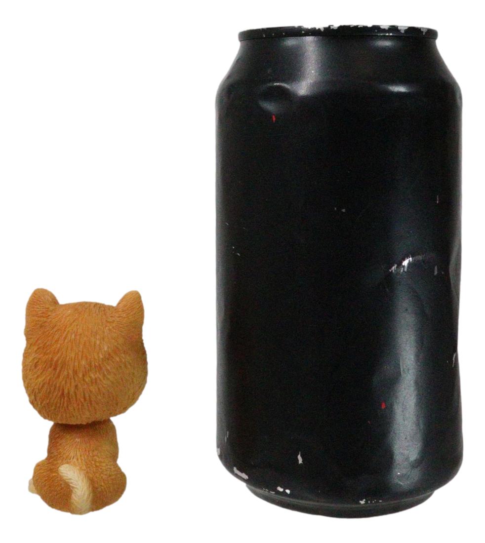 Lifelike Adorable Playful Japanese Shiba Inu Puppy Dog Mini Bobblehead Figurine