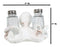 Antique White Nautical Marine Cephalopod Octopus Salt Pepper Shakers Holder Set