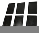 Pack Of 6 Black Kokuyo Ceramic Rectangular Sushi Plate Raised Straight Edge