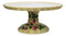 European Vineyard Grapes Ceramic Pastry Pedestal Plate Cake Stand With Dome Lid