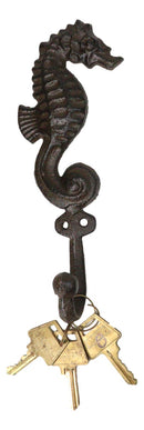 Pack of 2 Marine Ocean Nautical Seahorse Wall Cast Iron Rustic Coat Hooks