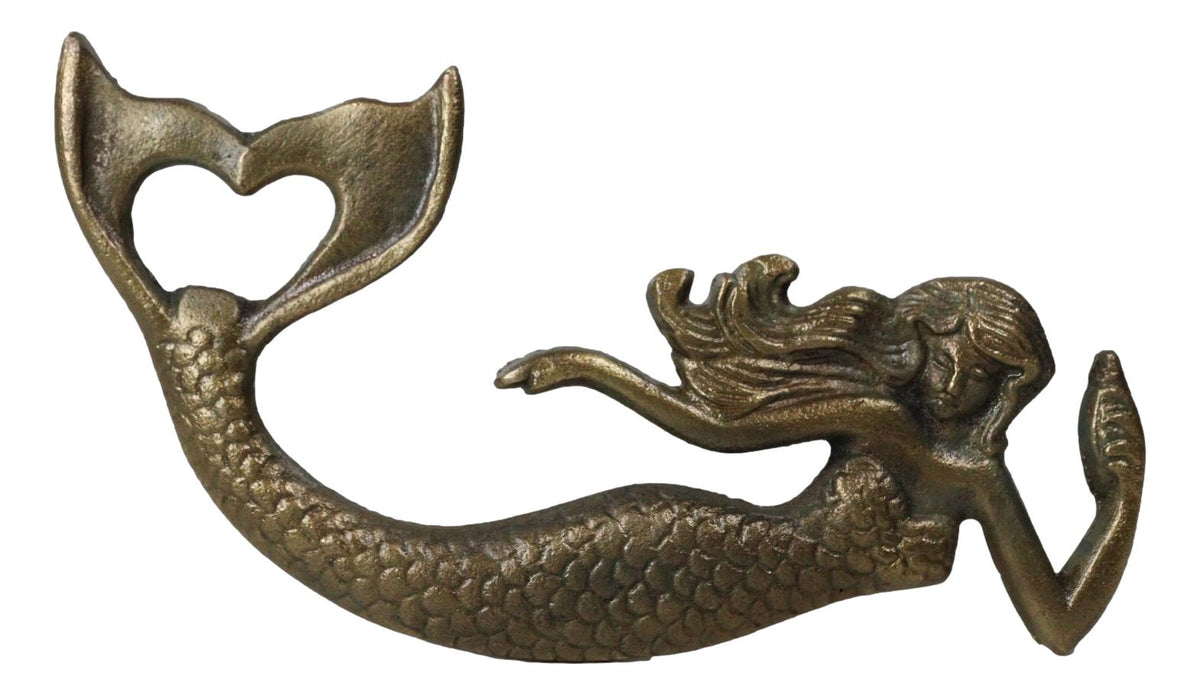 Rustic Cast Iron Metal Sea Coastal Siren Mermaid Hand Beer Bottle Cap Opener