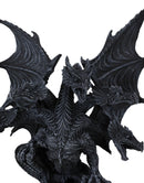 Gothic Faux Stone Ancient Legendary Five Headed Dragon Hydra Roaring Figurine