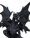Gothic Faux Stone Ancient Legendary Five Headed Dragon Hydra Roaring Figurine