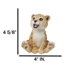 Whimsical Animal Kingdom Leopard Cub Seated With Big Smile Figurine