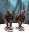 Set of 2 Forest Mythical Creature Sasquatch Bigfoot Cryptid Apes Figurines
