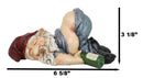 Mr Gnome Knocked Out Drunk With Half Moon Bare Buttocks Holding Booze Figurine