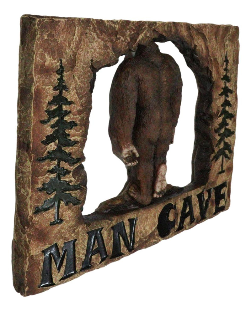 Rustic Forest Sasquatch Big Foot By Pine Trees Entering Man Cave Wall Decor