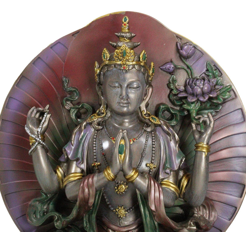 Ebros Bodhisattva Avalokiteshvara In Prayer Meditation Statue Buddha Compassion