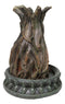 Amitabha Buddha Meditating Inside Tree Trunk Backflow Incense Burner Figurine