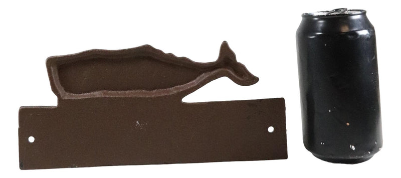 Cast Iron Nautical Ocean Sperm Whale Welcome Sign Decorative Wall Door Plaque