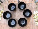Pack Of 6 Black Kokuyo Minimalist Ceramic Medium Soup Salad Rice Bowls 24oz