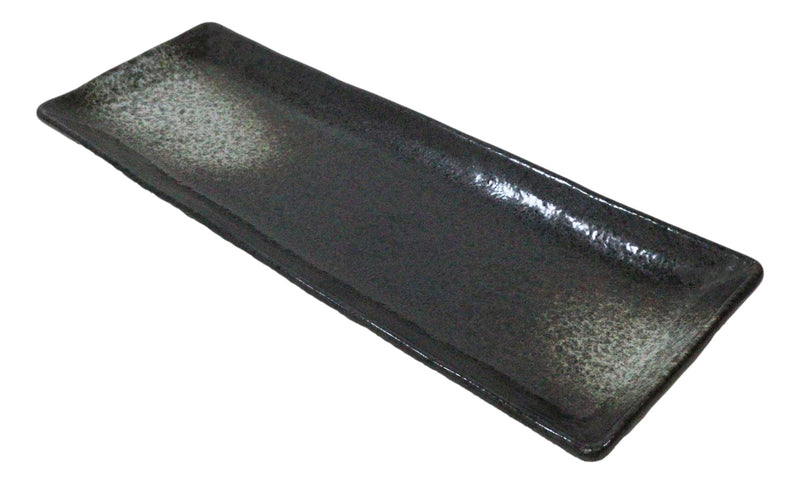 Pack Of 5 Charcoal Grey Tone Hakumu Collection Rectangular Serving Platters 14"L