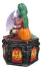 Fantasy Four Seasons Fall Friendship Fairy With Dragon Decorative Box Figurine