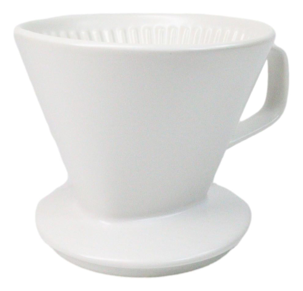 White Porcelain Artisan Coffee Maker Pour Over Dripper Filter Cup Top Part