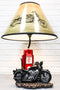 Ebros Old Fashioned Gas Pump Retro Bike Motorcycle Desktop Table Lamp W/ Shade