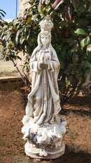 Catholic Blessed Virgin Mary Our Lady of Fatima Large Outdoor Statue 24" Tall