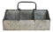 Farmhouse Galvanized Metal Rustic 6 Slots Wine Bottle Holder Basket With Handle